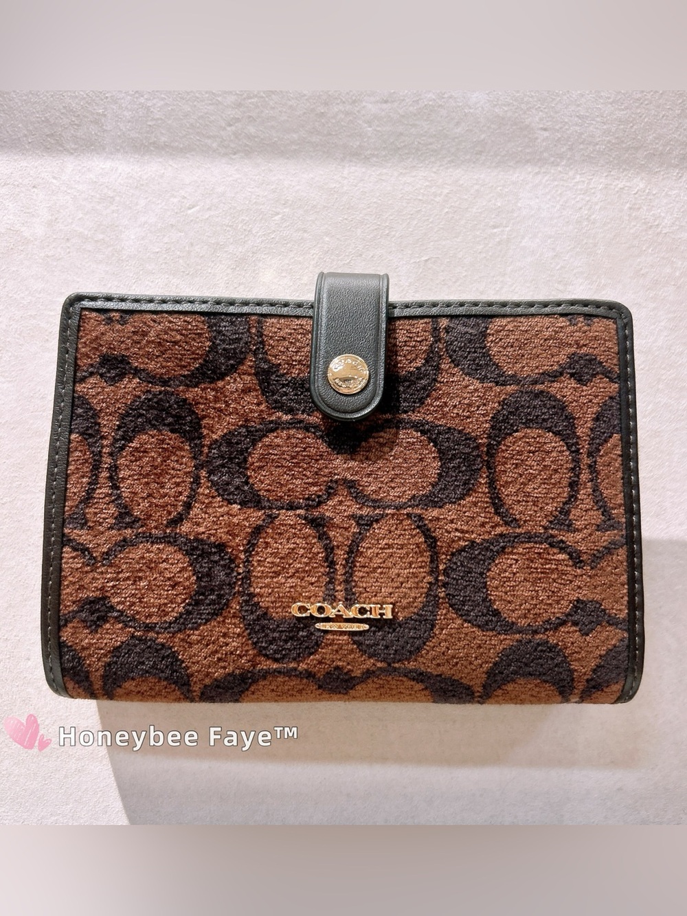 COACH 2 in 1 wallet Brown Signature Canvas cfx40